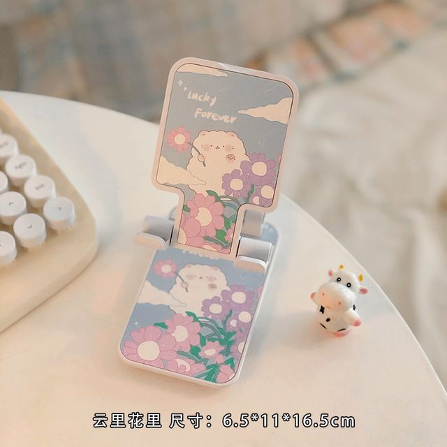 Floral Retractable Desktop Phone Stand