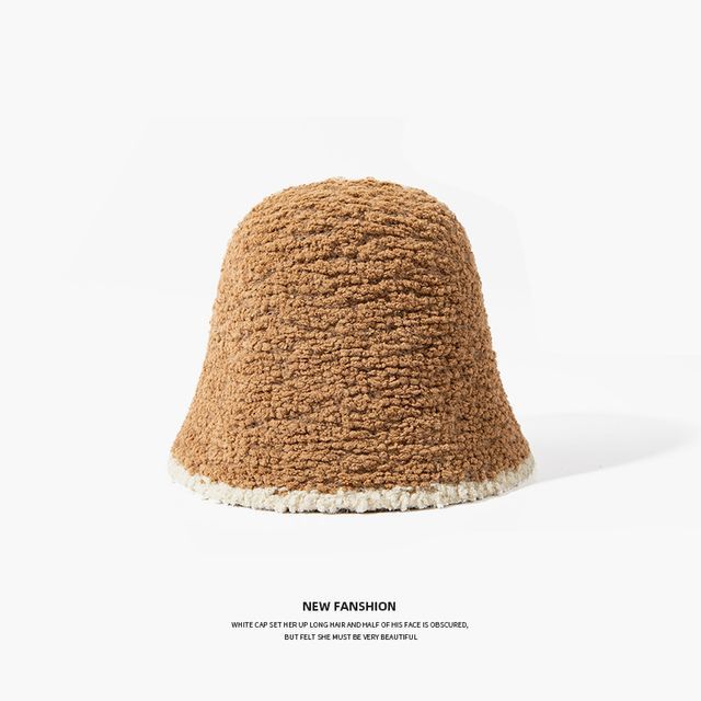 Trim Hat Knit Bucket Contrast