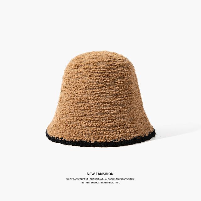 Trim Hat Knit Bucket Contrast