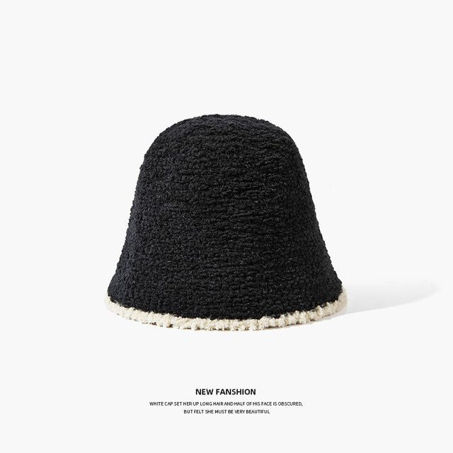 Trim Hat Knit Bucket Contrast