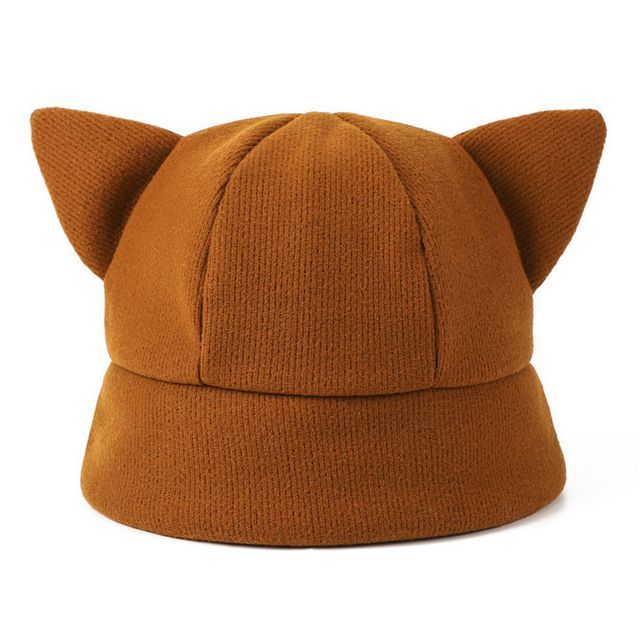 Ear Cat Hat Knit Bucket