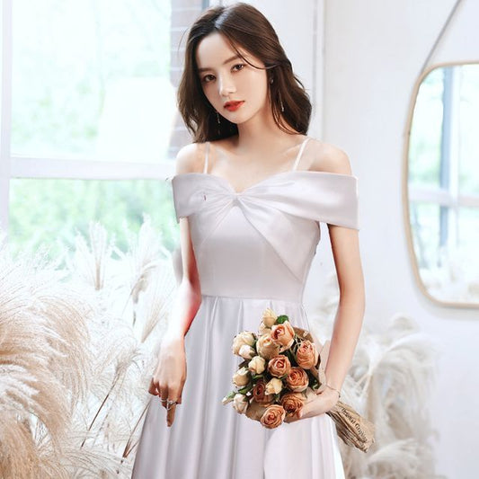 Gown Glitter Shoulder Dress / Cocktail Evening Off A-Line