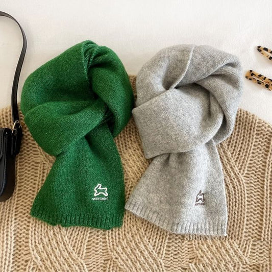 Rabbit Scarf Embroidered