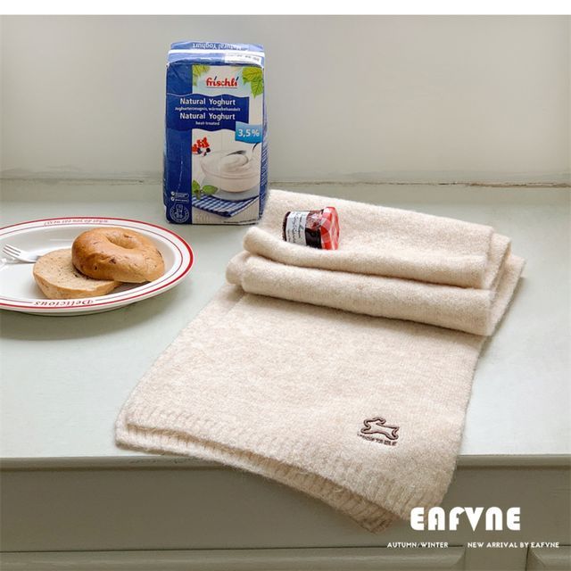 Rabbit Scarf Embroidered