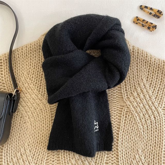 Rabbit Scarf Embroidered