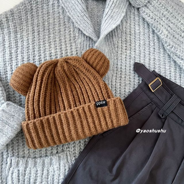 Ear Bear Beanie Knit