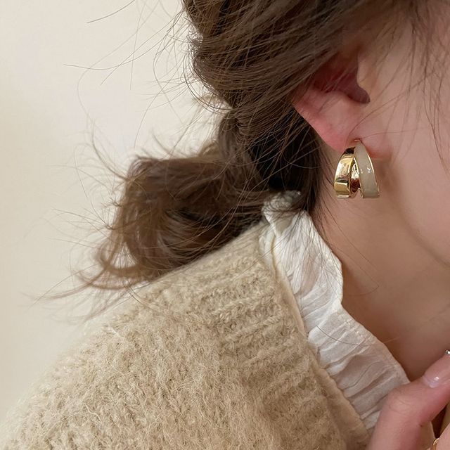 Alloy Open Hoop Earring