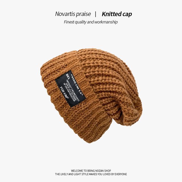 Cable Applique Beanie Knit