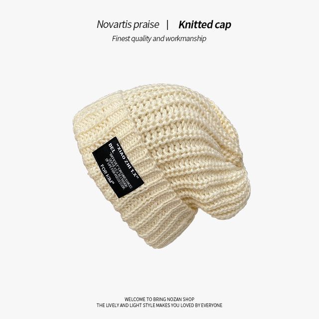 Cable Applique Beanie Knit