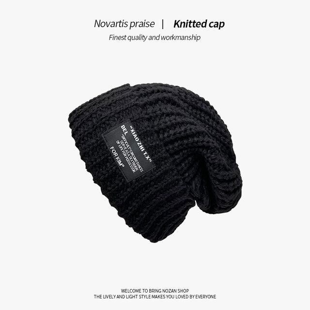 Cable Applique Beanie Knit