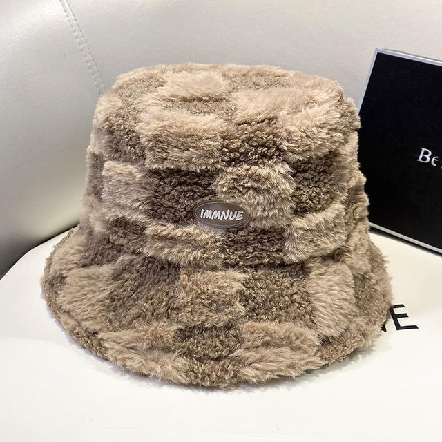 Plain Bucket Fluffy Hat