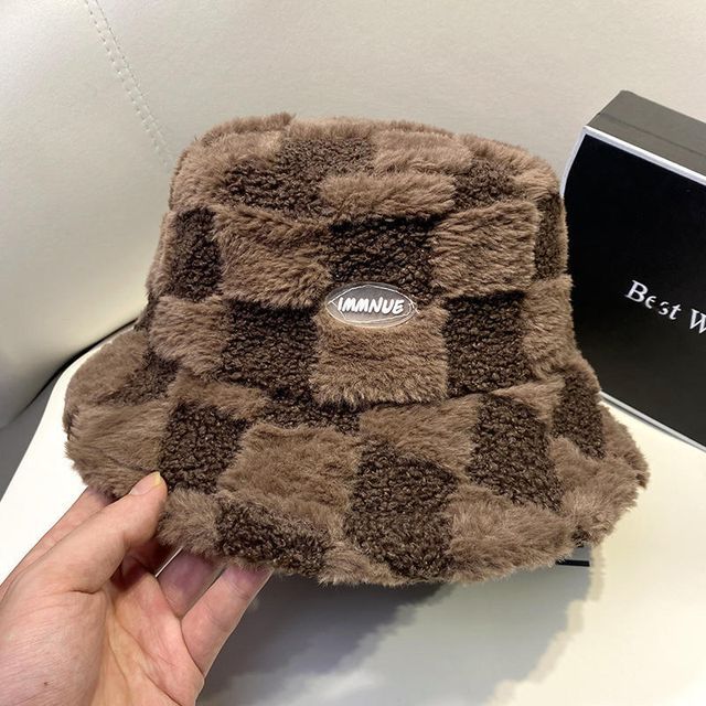Plain Bucket Fluffy Hat