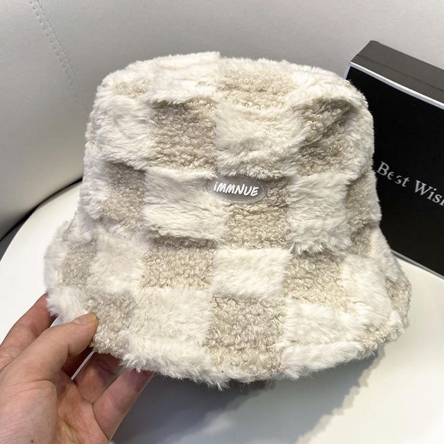Plain Bucket Fluffy Hat