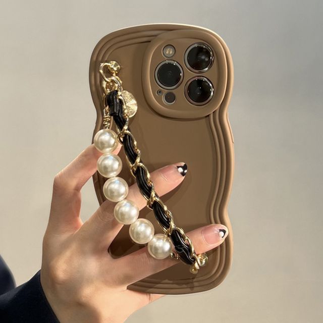 Pearl Phone Faux Chain Case