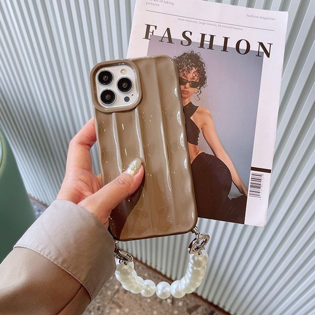 Chain Faux Case Pearl Phone