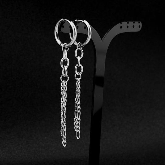 Chain Hoop Earring / Clip Earring
