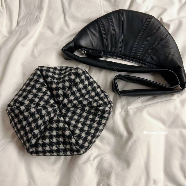 Houndstooth Beret Panel