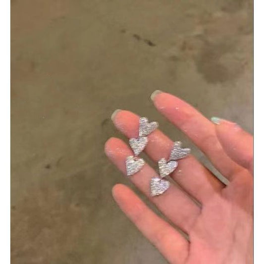 Alloy Earring Heart Dangle