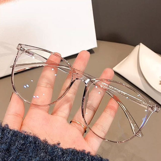 Light Round Blue Frame Blocking Eyeglasses