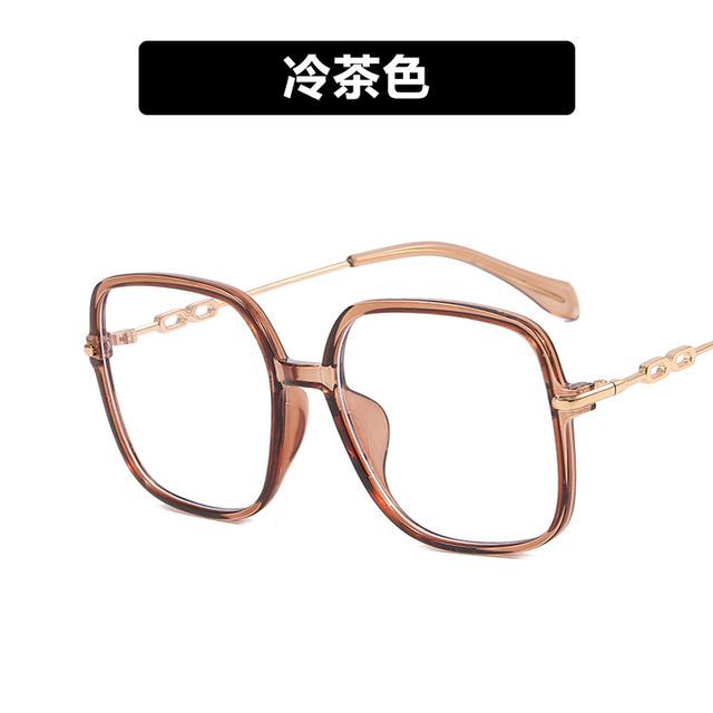 Blocking Frame Round Blue Eyeglasses Light