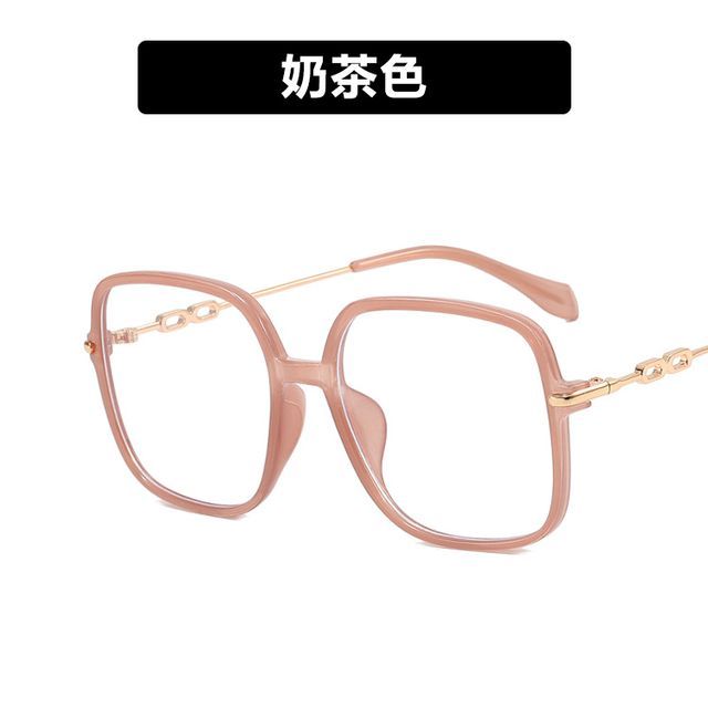 Blocking Frame Round Blue Eyeglasses Light