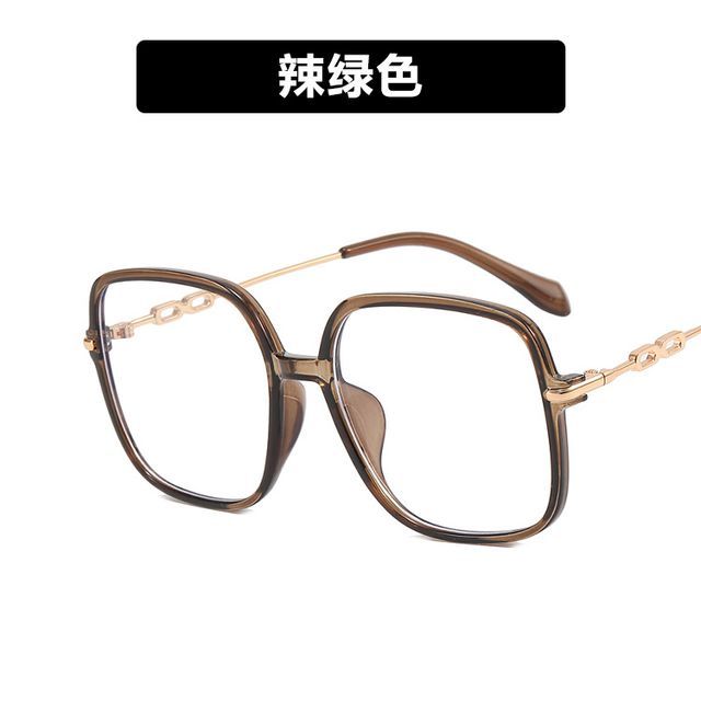 Blocking Frame Round Blue Eyeglasses Light