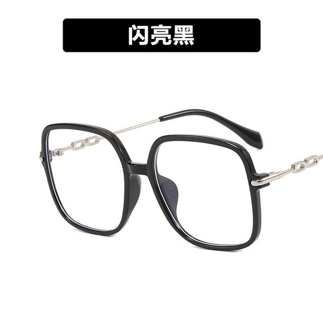 Blocking Frame Round Blue Eyeglasses Light