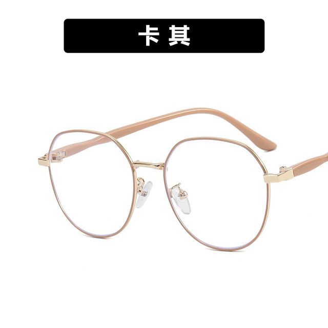 Frame Eyeglasses Light Blocking Round Blue