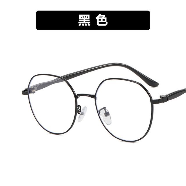 Frame Eyeglasses Light Blocking Round Blue