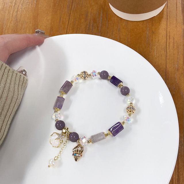 Star Charm Faux Crystal Bracelet