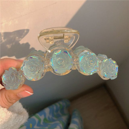 Iridescent Rose Hair Claw