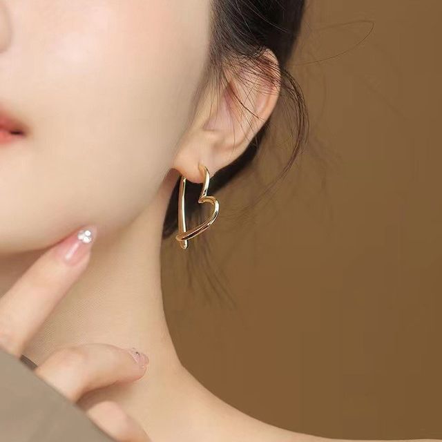 Earring Heart Alloy Cuff