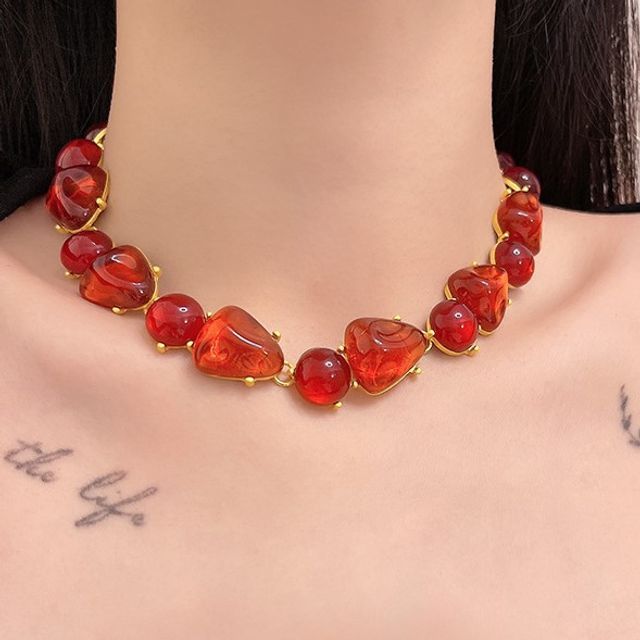 Faux Crystal Alloy Choker