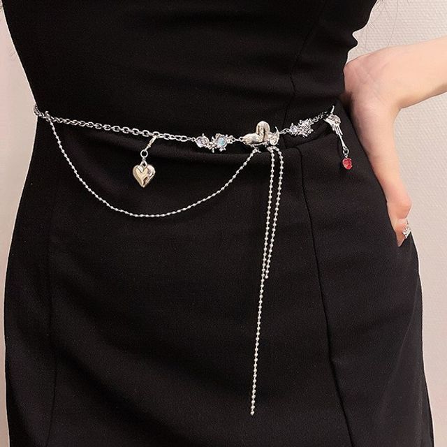Waist Moonstone Belt Alloy Heart Chain