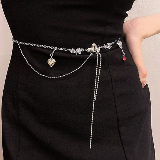 Waist Moonstone Belt Alloy Heart Chain