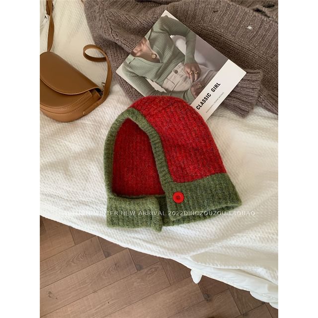 Balaclava Trim Knit Contrast