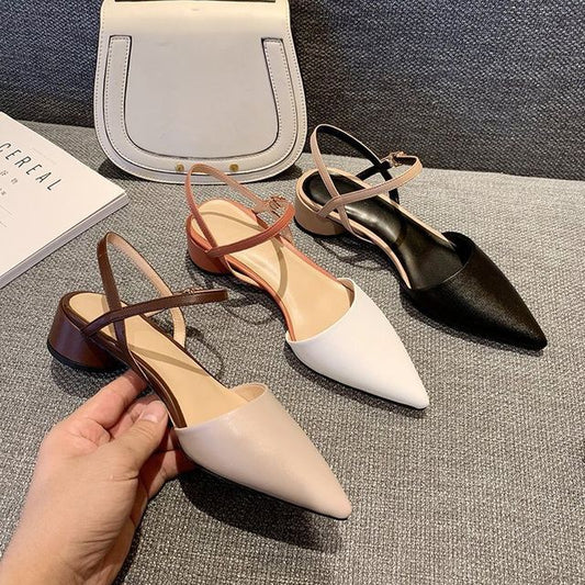 Chunky Heel Sandals Slingback