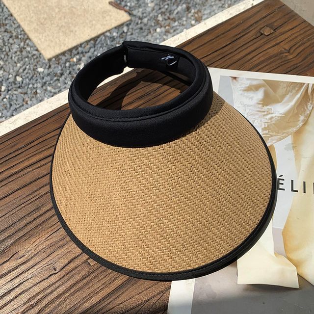 Straw Trim Visor Sun Contrast