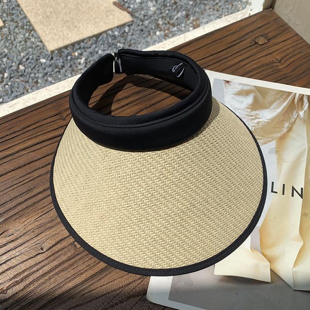 Straw Trim Visor Sun Contrast