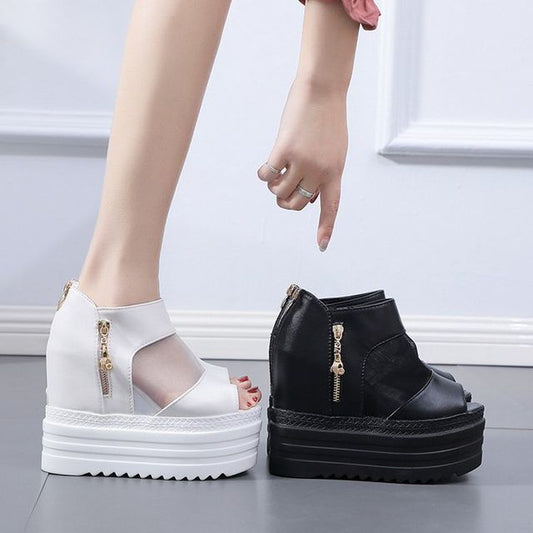 Platform Sandals Sheer Wedge
