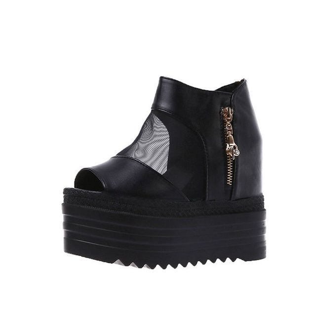 Platform Sandals Sheer Wedge