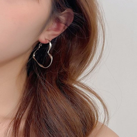 Hoop Clip-On Earring Heart /
