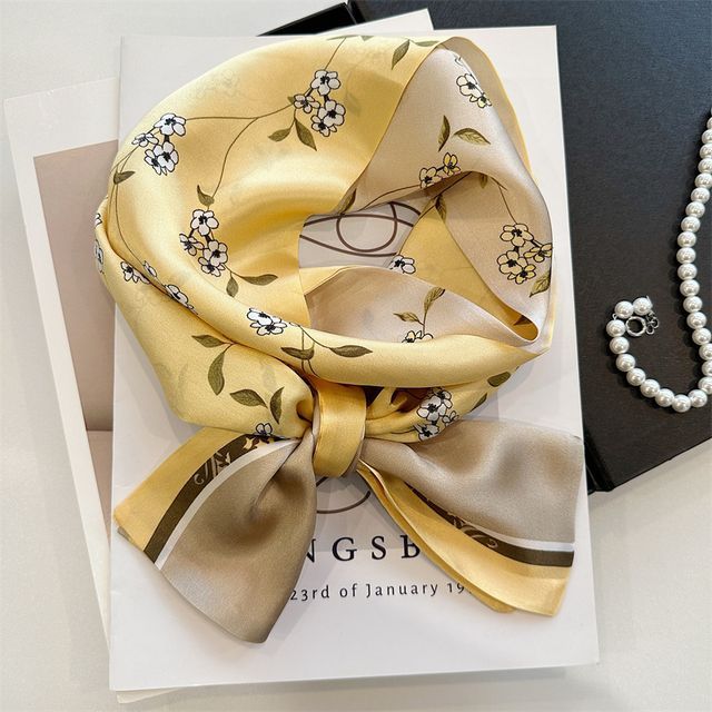 Floral Scarf Silk