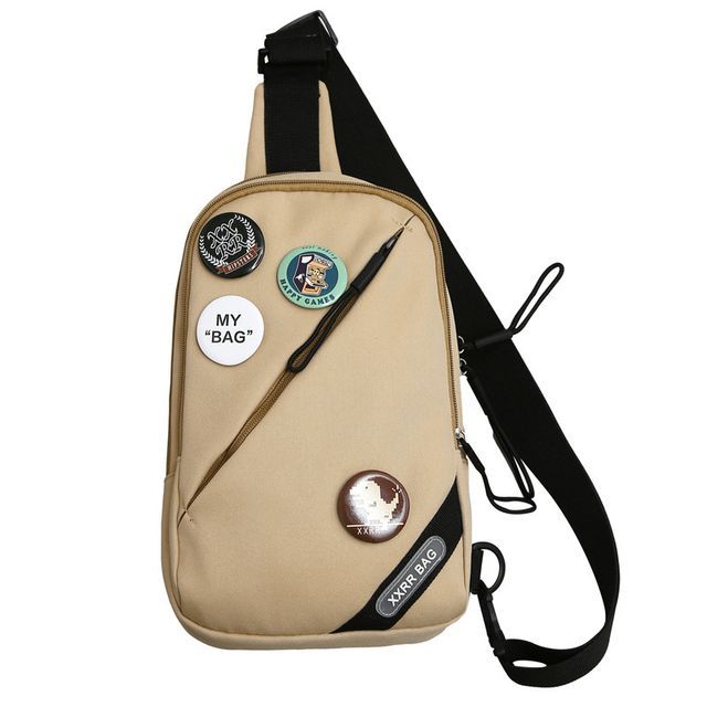 / Charm Bag Applique Nylon Sling Set Badge Lettering