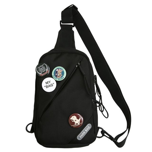 / Charm Bag Applique Nylon Sling Set Badge Lettering