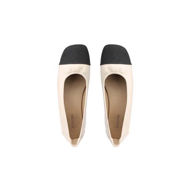 Flats Square-Toe Two-Tone