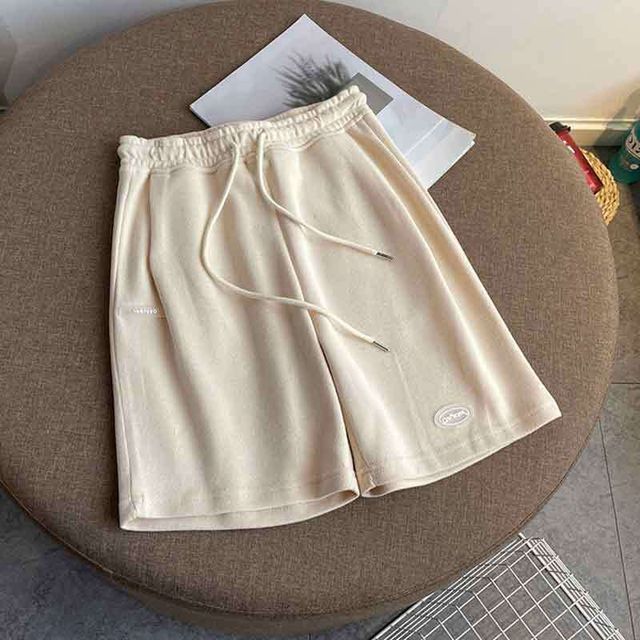 Lettering Waist Drawstring Shorts