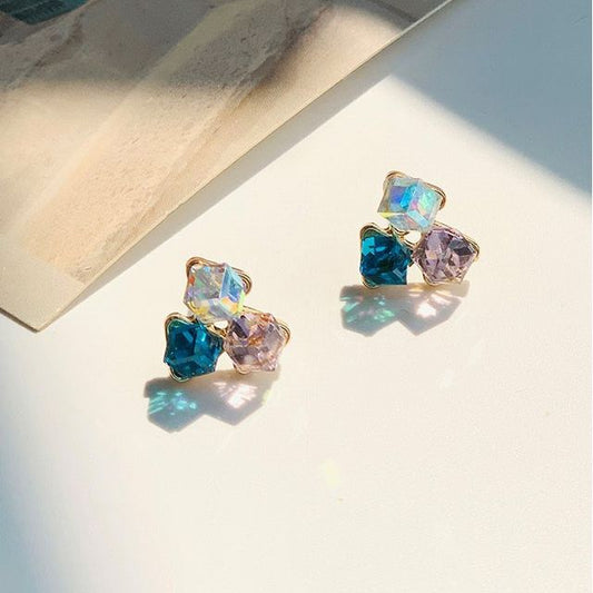 Earring Rhinestone Alloy
