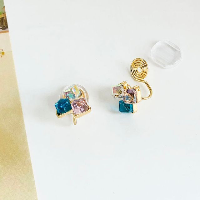 Earring Rhinestone Alloy