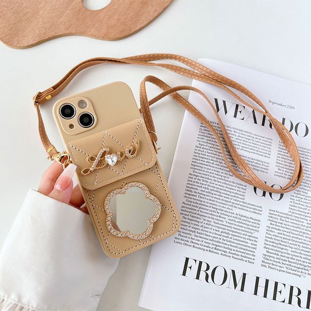Card Mirrored Holder Case Phone